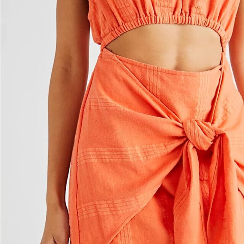 FREE PEOPLE Orange Mini Dress - Picture 2 of 6